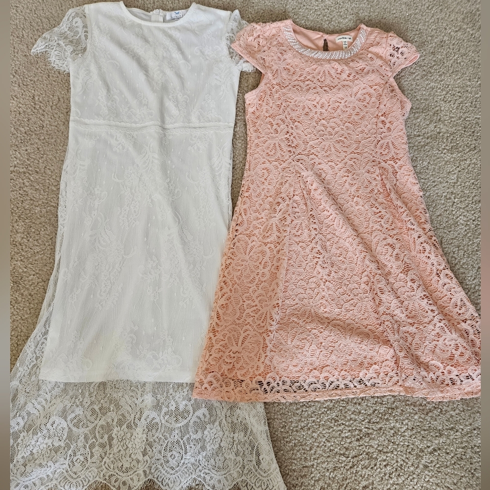 Girl fancy party beaded summer spring fall dress clothes lot 10 lace